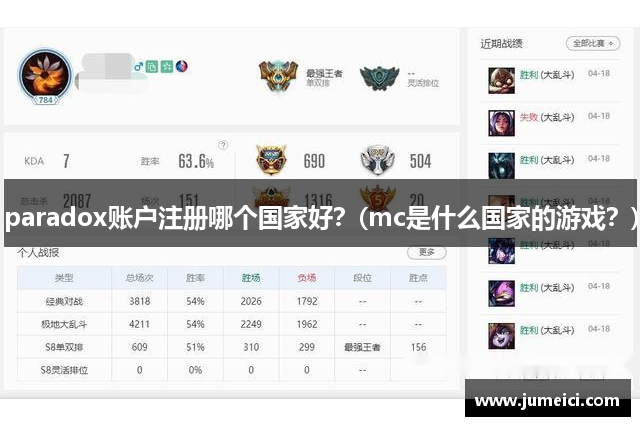 paradox账户注册哪个国家好？(mc是什么国家的游戏？)