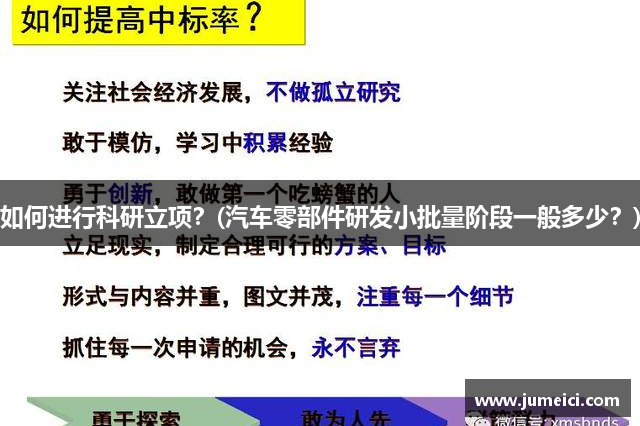 如何进行科研立项？(汽车零部件研发小批量阶段一般多少？)